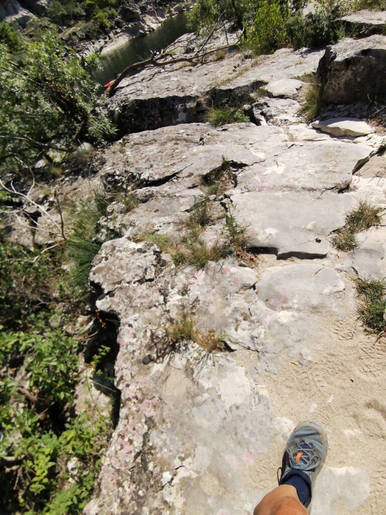 Schwerer Trail durch die Ardeche